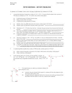 fifth midterm -- review problems