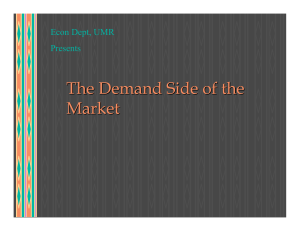 The Demand Side of the Market