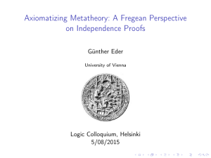 Axiomatizing Metatheory: A Fregean Perspective on Independence