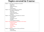 Topics covered in Course
