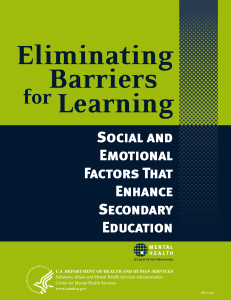 Eliminating Barriers for Learning: Social and Emotional Factors That