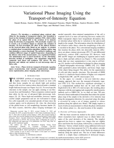 Variational Phase Imaging Using the Transport-of