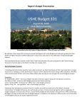 USHE Budget 101 - Utah System of Higher Education