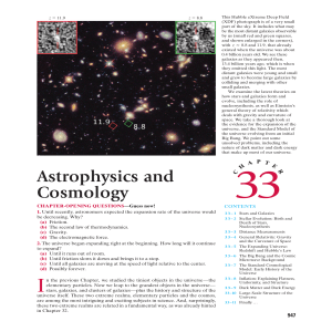 Ch 33) Astrophysics and Cosmology