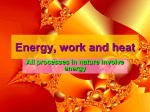 Energy, work and heat