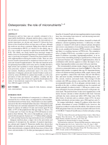 Osteoporosis and Micronutrients