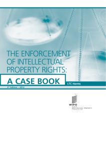 the enforcement of intellectual property rights: a case book