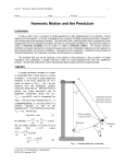 Harmonic Motion and the Pendulum - Galileo