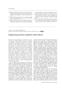 Diagnosing primary diastolic heart failure