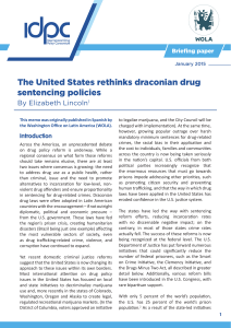 The United States rethinks draconian drug sentencing policies