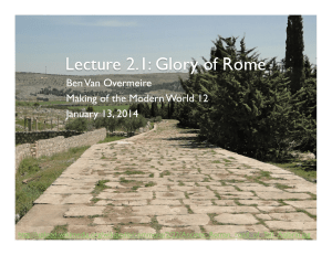 Lecture 2.1 Rome