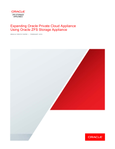 Expanding Oracle Private Cloud Appliance Using Oracle ZFS