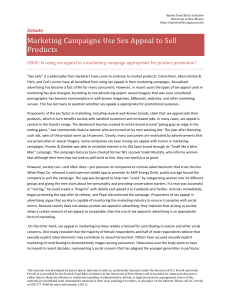 Marketing and Sex Appeal - Daniels Fund Ethics Initiative