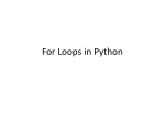 For Loops in Python