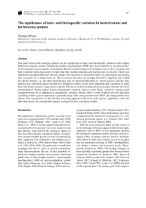 The significance of inter- and intraspecific variation in bacterivorous