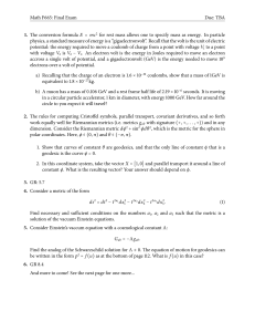 Math F665: Final Exam Due: TBA 1. The conversion formula E = mc2