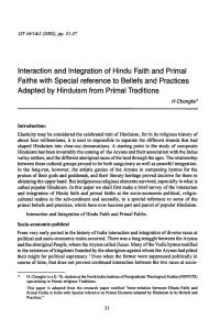 Interaction and Integration of Hindu Faith and Primal Faiths with