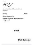 A-level Biology Mark scheme Unit 06X - EMPA June 2013