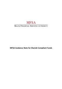 MFSA Guidance Note for Shariah Compliant Funds