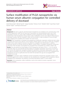 Surface modification of PLGA nanoparticles via human serum