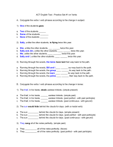 ACT Verbs – Practice Set 1