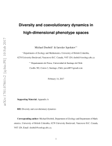 Diversity and coevolutionary dynamics in high