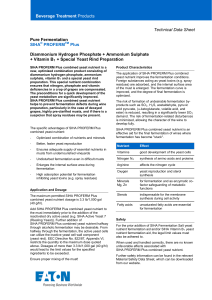 Beverage Treatment Products Technical Data Sheet Pure