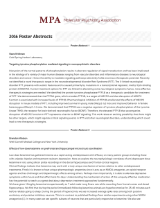 2016 Poster Abstracts - Molecular Psychiatry Association