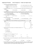 Supplemental Worksheet: EAGLE Problem Set 1—Number and