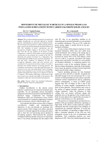 movement of metallic particle - Journal of electrical engineering