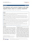 The treatment and survival of patients with triple negative breast