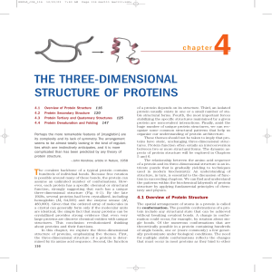 THE THREE-DIMENSIONAL STRUCTURE OF PROTEINS