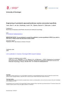 Engineering of cyclodextrin glycosyltransferase reaction and