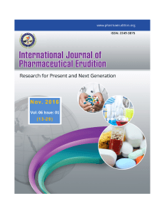 Full Paper - International Journal of Pharmaceutical Erudition