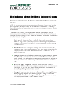 The balance sheet: Telling a balanced story