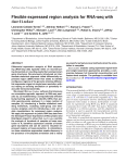 Flexible expressed region analysis for RNA