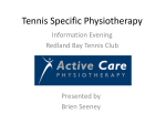 Tennis Specific Physiotherapy