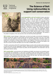 The Science of Soil: Using radionuclides to support soil