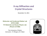 X-ray Diffraction and Crystal Structures
