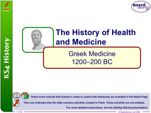 4. Greek Medicine - Garforth Academy