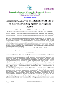 Assessment, Analysis and Retrofit Methods of an Existing