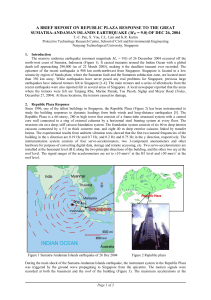 Response of Republic Plaza to Sumatra-Andaman