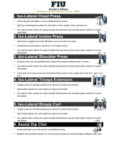 1. Iso-Lateral Chest Press