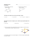 5-5 Worksheet 1. Write the angles in order from 2. Write the