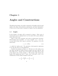 Angles and Constructions