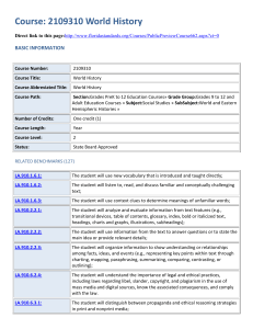 Course: 2109310 World History