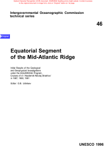 Equatorial Segment of the Mid-Atlantic Ridge: initial results of the