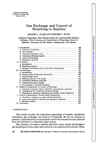 Gas Exchange and Control of Breathing in Reptiles