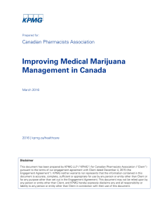 Improving Medical Marijuana Management in Canada