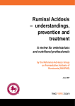 Ruminal Acidosis – understandings, prevention and treatment